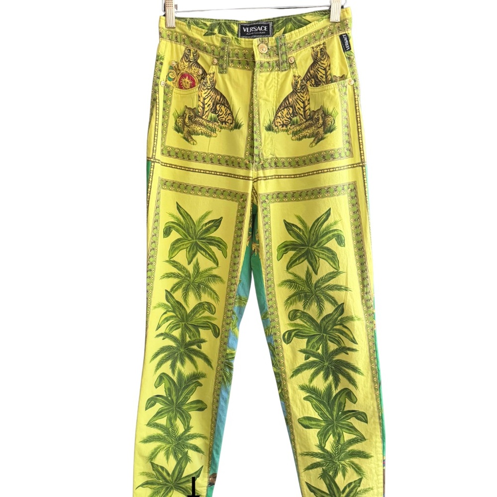 Versace Jeans Couture Vintage 1990s Tarzan Jungle Print Pants
28/43